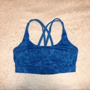 Lululemon Athletica Energy Bra in Blue Paisley